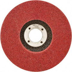 Brite Star - 4-1/2" Diam, 1-1/2" Face Width, 7/8" Center Hole, Fine Grade, Aluminum Oxide Deburring Wheel - Unitized, Medium Grade, 11,000 RPM - Eagle Tool & Supply