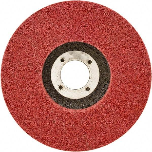 Brite Star - 4-1/2" Diam, 1-1/2" Face Width, Super Fine Grade, Aluminum Oxide Deburring Wheel - Unitized, Soft Grade, 11,000 RPM - Eagle Tool & Supply