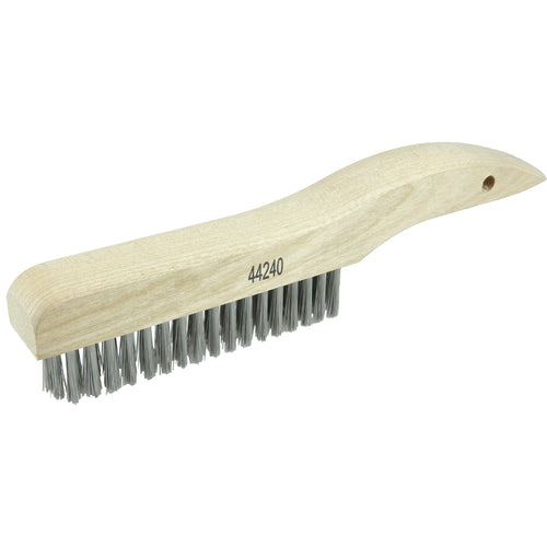 Plater's Brush, Stainless Fill, 4 × 18 Rows, Shoe Handle - Eagle Tool & Supply
