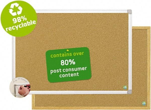 MasterVision - 24" Wide x 18" High Open Cork Bulletin Board - Natural (Color) - Eagle Tool & Supply