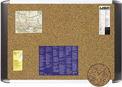 MasterVision - 72" Wide x 48" High Open Cork Bulletin Board - Tan - Eagle Tool & Supply