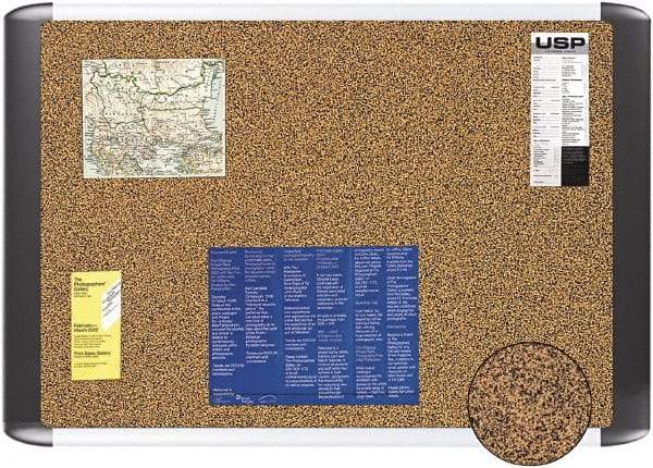 MasterVision - 48" Wide x 36" High Open Cork Bulletin Board - Tan - Eagle Tool & Supply
