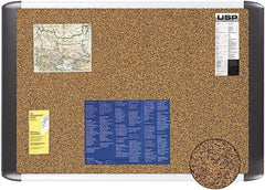 MasterVision - 48" Wide x 36" High Open Cork Bulletin Board - Tan - Eagle Tool & Supply