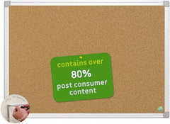 MasterVision - 72" Wide x 48" High Open Cork Bulletin Board - Natural (Color) - Eagle Tool & Supply
