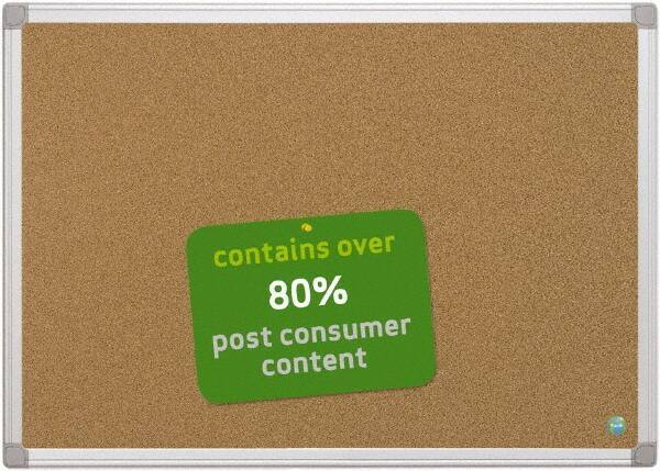 MasterVision - 36" Wide x 24" High Open Cork Bulletin Board - Natural (Color) - Eagle Tool & Supply