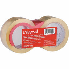 Universal One - 48mm Wide x 3mm Thick x 50m Long, 31102 Box Sealing & Label Protection Tape - Clear - Eagle Tool & Supply