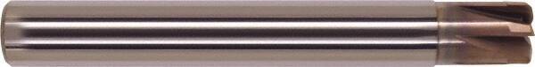 Millstar - 10mm, 6 Flute, Single End, Solid Carbide, 1.1mm Corner Radius End Mill - 76mm OAL, Right Hand Flute, 4.5mm LOC, Right Hand Cut - Eagle Tool & Supply