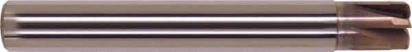 Millstar - 3/8", 6 Flute, Single End, Solid Carbide, 0.04" Corner Radius End Mill - 3" OAL, Right Hand Flute, 3/16" LOC, Right Hand Cut - Eagle Tool & Supply
