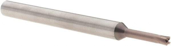 Millstar - 1/8", 4 Flute, Single End, Solid Carbide, 0.015" Corner Radius End Mill - 3" OAL, Right Hand Flute, 3/32" LOC, Right Hand Cut - Eagle Tool & Supply