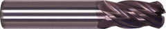Millstar - 16mm, 4 Flute, Single End, Solid Carbide, 1.9mm Corner Radius End Mill - 89mm OAL, Right Hand Flute, 37mm LOC, Right Hand Cut - Eagle Tool & Supply