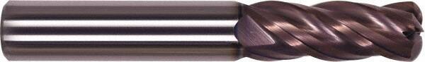 Millstar - 6mm, 4 Flute, Single End, Solid Carbide, 0.8mm Corner Radius End Mill - 63mm OAL, Right Hand Flute, 20mm LOC, Right Hand Cut - Eagle Tool & Supply