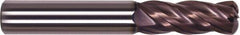Millstar - 6mm, 4 Flute, Single End, Solid Carbide, 0.8mm Corner Radius End Mill - 63mm OAL, Right Hand Flute, 20mm LOC, Right Hand Cut - Eagle Tool & Supply