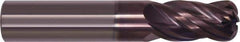 Millstar - 5/8", 4 Flute, Single End, Solid Carbide, 0.093" Corner Radius End Mill - 3-1/2" OAL, Right Hand Flute, 1.45" LOC, Right Hand Cut - Eagle Tool & Supply