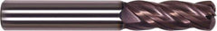 Millstar - 1/4", 4 Flute, Single End, Solid Carbide, 0.032" Corner Radius End Mill - 2-1/2" OAL, Right Hand Flute, 3/4" LOC, Right Hand Cut - Eagle Tool & Supply