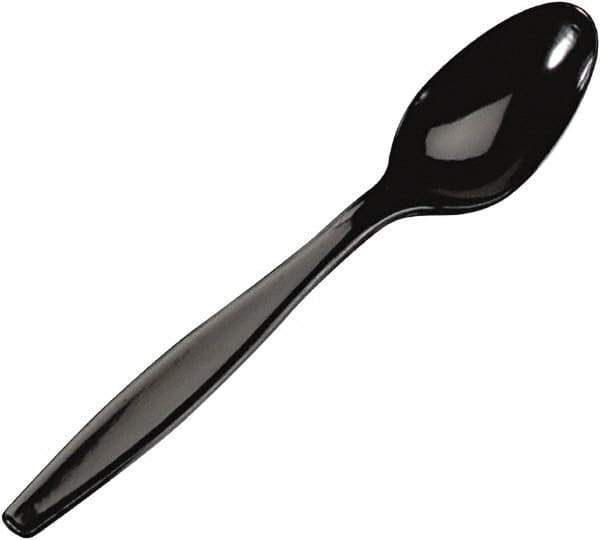 Dixie - Plastic Cutlery, Heavyweight Teaspoons - Black - Eagle Tool & Supply