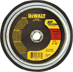 DeWALT - 6" Diam, 5/8" Hole Size, 2" Overall Thickness, 24 Grit, Type 11 Tool & Cutter Grinding Wheel - Coarse Grade, Zirconia Alumina, R Hardness, Resinoid Bond, 6,000 RPM - Eagle Tool & Supply