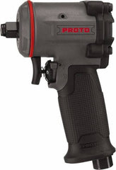 Proto - 1/2" Drive, 10,000 RPM, 635 Ft/Lb Torque Impact Wrench - Pistol Grip Handle, 1,650 IPM, 4.5 CFM, 90 psi, 1/4" NPT Inlet - Eagle Tool & Supply