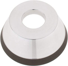 Tru-Maxx - 95mm Diam, 1-1/4" Hole Size, 1" Overall Thickness, 220 Grit, Type 11V9, Tool & Cutter Grinding Wheel - Very Fine Grade, Diamond - Eagle Tool & Supply