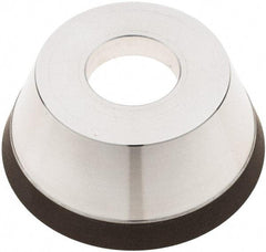 Tru-Maxx - 95mm Diam, 1-1/4" Hole Size, 1" Overall Thickness, 150 Grit, Type 11V9, Tool & Cutter Grinding Wheel - Very Fine Grade, CBN - Eagle Tool & Supply