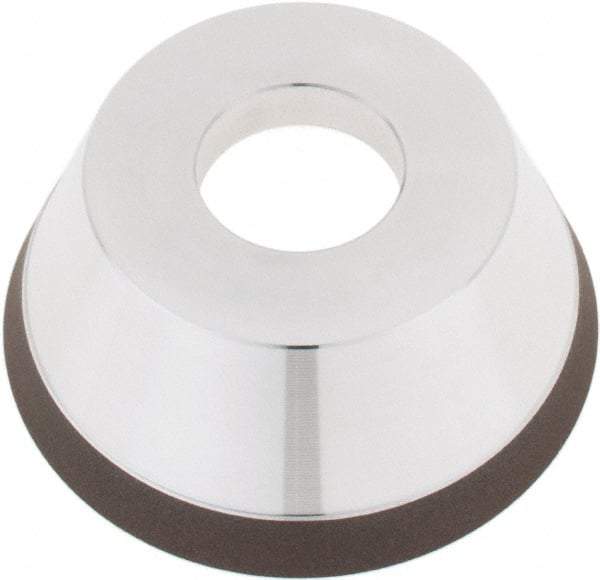 Tru-Maxx - 95mm Diam, 1-1/4" Hole Size, 1" Overall Thickness, 120 Grit, Type 11V9, Tool & Cutter Grinding Wheel - Fine Grade, CBN - Eagle Tool & Supply