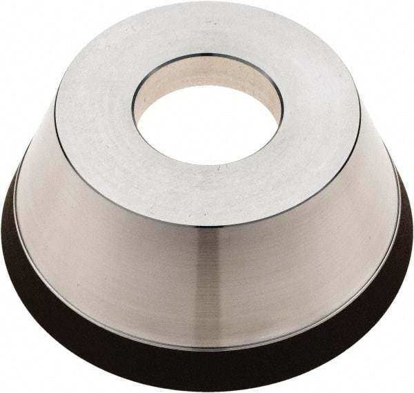 Tru-Maxx - 95mm Diam, 1-1/4" Hole Size, 1" Overall Thickness, 100 Grit, Type 11V9, Tool & Cutter Grinding Wheel - Fine Grade, Diamond - Eagle Tool & Supply