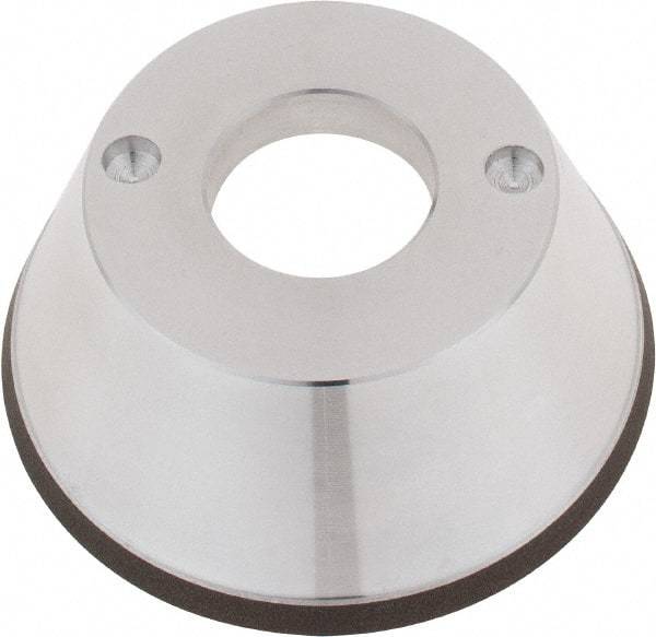 Tru-Maxx - 95mm Diam, 1-1/4" Hole Size, 1" Overall Thickness, 120 Grit, Type 11V9, Tool & Cutter Grinding Wheel - Fine Grade, CBN - Eagle Tool & Supply