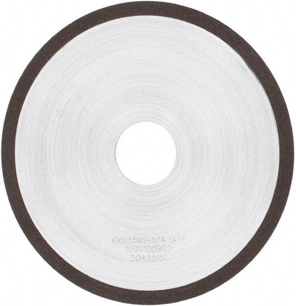 Tru-Maxx - 6" 100 Grit Diamond Cutoff Wheel - 0.035" Thick, 1-1/4" Arbor, Use with Angle Grinders - Eagle Tool & Supply