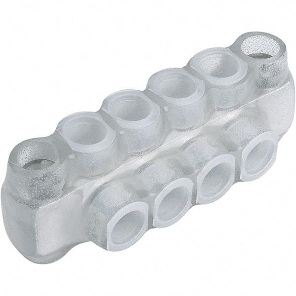 Panduit - 4 Port, 6 AWG Compatible, Tap Connector - 3.91" OAL x 2.63" OAW x 1.36" OAH, Clear - Eagle Tool & Supply