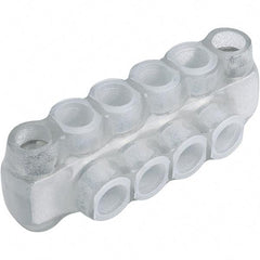 Panduit - 3 Port, 4 to 14 AWG Compatible, Tap Connector - 1.76" OAL x 1-1/4" OAW x 1.36" OAH, Clear - Eagle Tool & Supply