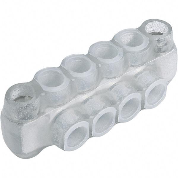 Panduit - 2 Port, 6 AWG Compatible, Tap Connector - 2.03" OAL x 2.63" OAW x 1.36" OAH, Clear - Eagle Tool & Supply