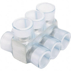 Panduit - 3 Port, 6 AWG Compatible, Tap Connector - 4" OAL x 3" OAW x 1.36" OAH, Clear - Eagle Tool & Supply