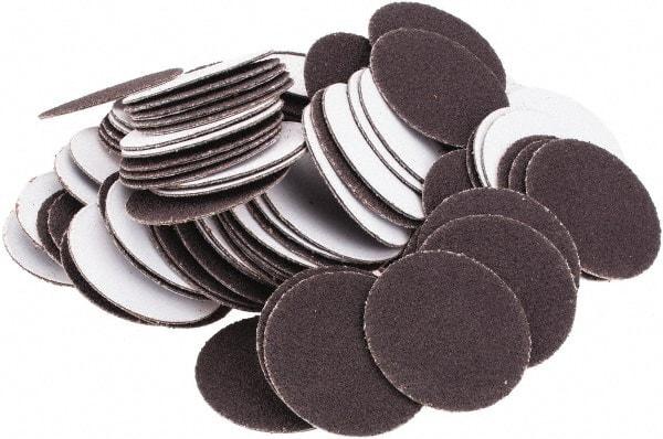Tru-Maxx - 1-1/2" Diam, 120 Grit Aluminum Oxide Adhesive PSA Disc - Fine Grade, X Weighted Cloth Backing, For Right Angle/Vertical Shaft Portable Grinders - Eagle Tool & Supply
