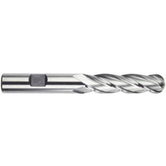 ‎3/8″ Dia. × 3/8″ Shank × 1-1/2″ DOC × 3-1/4″ OAL, HSS 4 Flute, 30° Helix, Ballnose End Mill Series/List #4555 - Exact Industrial Supply
