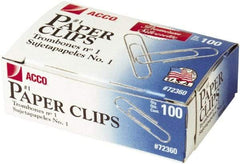 ACCO - 1-3/8" Wide Paper Fastener - Silver - Eagle Tool & Supply