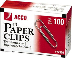 ACCO - 15/16" Wide Paper Fastener - Silver - Eagle Tool & Supply