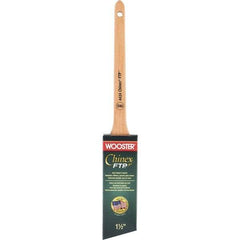 Wooster Brush - 1-1/2" Angled Synthetic Angular Brush - 2-3/16" Bristle Length, 7-1/8" Maple Handle - Eagle Tool & Supply