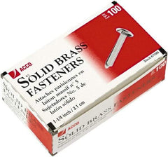 ACCO - 100 Piece Paper File Fasteners - 1-1/4" Long - Eagle Tool & Supply