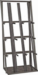 Durham - 3 Bay, 3,000 Lb Capacity, Gray Vertical Bar Storage Rack - 36" Wide x 84" High x 24" Deep - Eagle Tool & Supply