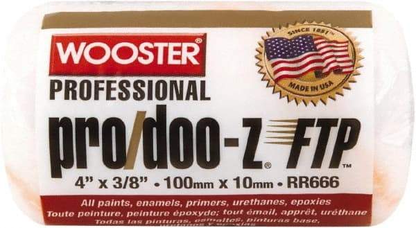 Wooster Brush - 3/8" Nap, 4" Wide Paint Roller - Medium Texture, Woven - Eagle Tool & Supply