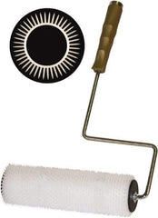 Wooster Brush - 9/16" Spiked Roller, 9" Wide Paint Roller & Frame - Smooth Texture, Polyethylene - Eagle Tool & Supply