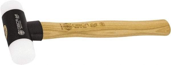 Osca - 8 oz Head 1" Face Diam Aluminum Soft Face Dead Blow Hammer with Tips - 12" OAL, Hickory Handle - Eagle Tool & Supply