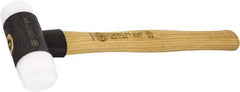 Osca - 24 oz Head 2" Face Diam Iron Soft Face Dead Blow Hammer with Tips - 12-39/64" OAL, Hickory Handle - Eagle Tool & Supply