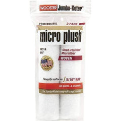 Wooster Brush - 3/8" Nap, 6-1/2" Wide Paint Roller - Smooth Texture, Microfiber - Eagle Tool & Supply