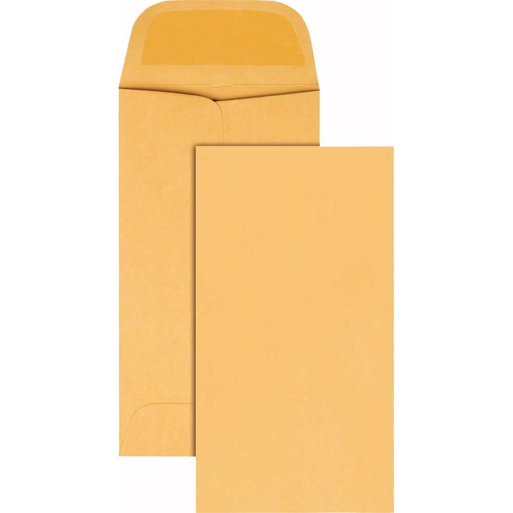 Quality Park - Mailers, Sheets & Envelopes; Type: Coin Envelope ; Style: Gummed Flap ; Width (Inch): 5-1/4 ; Length (Inch): 2-7/8 ; Box Quantity: 500 ; Size: 2.88 x 5.25 - Exact Industrial Supply