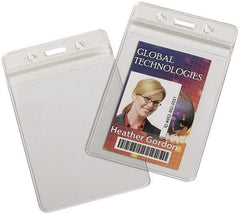 Ability One - Hanging Badge Holder - Clear - Eagle Tool & Supply