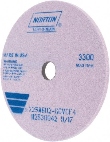 Norton - 250mm x 32mm Hole x 10mm Thick, G Hardness, 60 Grit Surface Grinding Wheel - Aluminum Oxide, Type 1 - Eagle Tool & Supply
