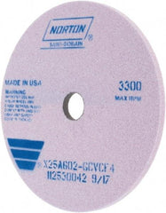 Norton - 250mm x 32mm Hole x 10mm Thick, G Hardness, 60 Grit Surface Grinding Wheel - Aluminum Oxide, Type 1 - Eagle Tool & Supply