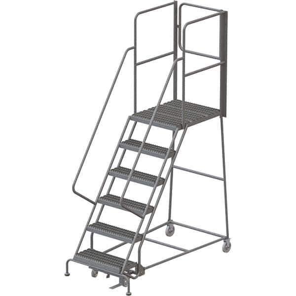 TRI-ARC - Rolling & Wall Mounted Ladders & Platforms Type: Rolling Warehouse Ladder Style: Rolling Platform Ladder - Eagle Tool & Supply