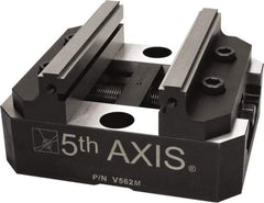 5th Axis - 125mm Jaw Width, 74mm High x 150mm Long x 125mm Wide Vise - For Use with 5 Axis Workholding Systems - Eagle Tool & Supply