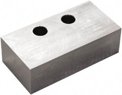 5th Axis - 6" Wide x 2" High x 2.95" Thick, Flat/No Step Vise Jaw - Soft, Aluminum, Manual Jaw, Compatible with V6105M Vises - Eagle Tool & Supply